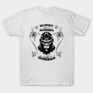 Mystical Gorilla Spirit - Majestic Animal Aura T-Shirt